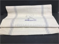 Cotton Flour Sack (approx. 43"x20"). Held 20 lbs
