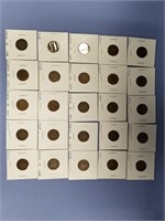 25 Individually packaged Indian head pennies mostl