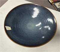 Signed Large Glazed Pottery Bowl