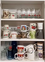 Cabinet Full COFFEE MUGS, GLASSES, SOUP CUPS More