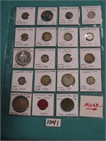 Sheet Lot: Foreign Silver Coins and Tokens…Sold .