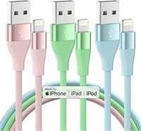iPhone Charger Apple MFi Certified 3Pack 10 FT Lig