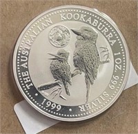1999 Kookaburra 1oz Silver .999