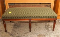 Antique Walnut Upholstered Bench