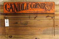 Vintage Candle Corner by Will and Baumer Sign