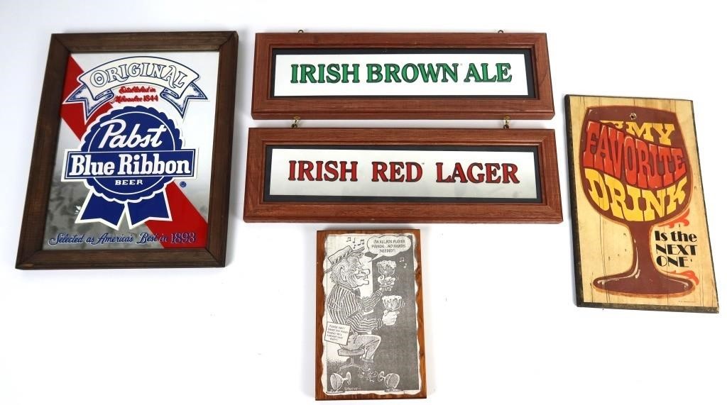 COLLECTION OF BAR SIGNS