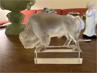 Lalique Crystal Buffalo