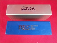 Two Graded Coin Box Holders