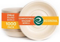 ECO SOUL 100% Compost 24 Oz Soup Bowls 1000