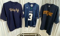 3 Notre Dame Shirts. Mens XL Tshirt  Mens