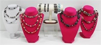 16pc Hematite / Beaded Necklaces & Bracelets