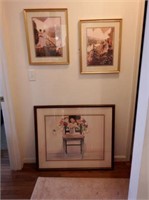 Pair of framed Balcony scenes (16”x 20”) and