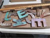 MISC TOOLS,WOOD LETTERS
