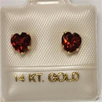 14K  Garnet Earrings