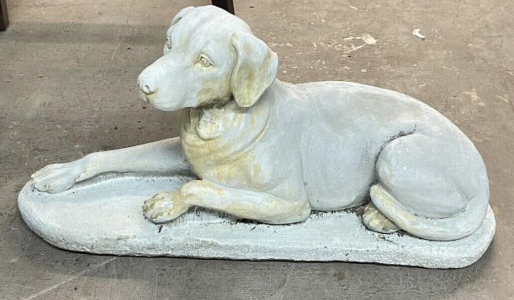 Concrete Dog Sculpture