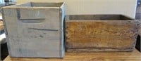 (2) Antique Wood Boxes