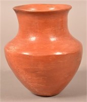 Vintage Santa Clara Pueblo Pottery Jar, 6 1/2" x 6