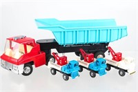 Bat. Op. Plastic Dump Truck & 3 Others