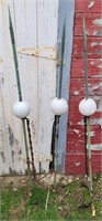 ANTIQUE LIGHTNING RODS AND BALLS