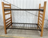 (AS) Children’s Twin Size Wood Bunk Beds.