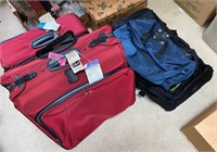 Collection of Vintage Canvas Luggage