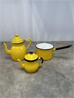 Vintage Metal Tea Pots and Pan