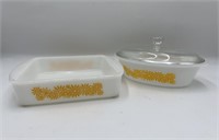 Yellow Daisies Glass Bake Casserole Dishes