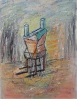 Lance Kiland "High Tower" Painting 1987