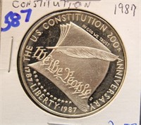 1987 SILVER CLAD COMMEMORATIVE DOLLAR