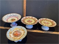 4 Dessert plates- Limoges- hand painted