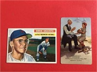 1956 Topps Ernie Oravetz & 1953 Connie Mack Card