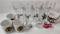 Collection of Glasses, Mugs, & Glass Mugs