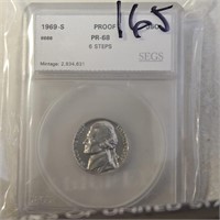 1969 S PR68 Jefferson Nickel