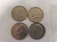 (4) Kennedy Half Dollars: (2) 1971, 1972,