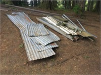 TIN ROOFING NEXT TO DUMPSTER