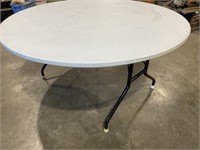 Round 60" Folding Plastic Top Table