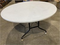 Round 60" Folding Plastic Top Table
