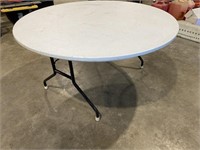 Round 60" Folding Plastic Top Table