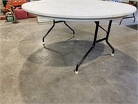 Round 60" Folding Plastic Top Table
