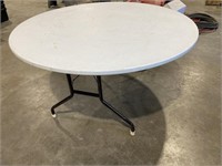 Round 60" Folding Plastic Top Table