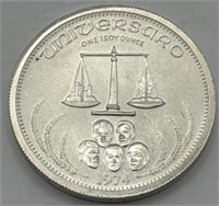 (KK) 1oz Silver Round 1974 Universaro