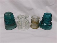 16 glass insulators: H.G. Co. Beehive - Hemingray