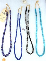 Frame of 4 Sets of Old Trade Beads