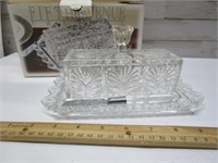 5TH AVENUE CRYSTAL BUTTER DISH