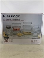 GLASSLOCK 26 PIECE TEMPERED GLASS FOOD STORAGE