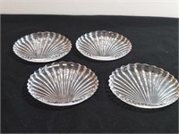 4pc Crystal Seashell Coasters Villeroy & Bosch