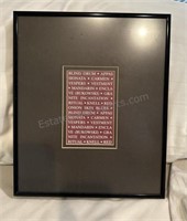 Framed Art Print Metal Frame with Clear Glass 10”