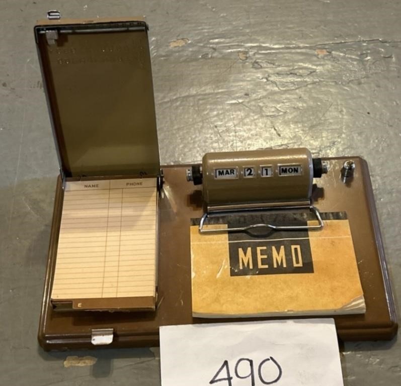 Vintage Desk Set Memo Pad