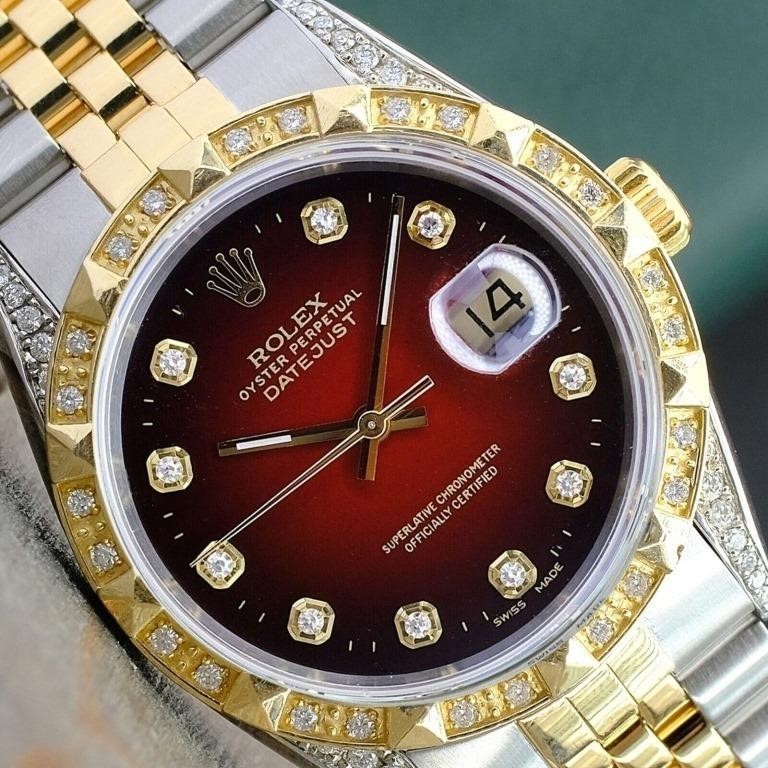 Rolex Men Datejust  Diamond Watch