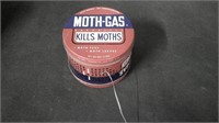 VINTAGE MOTH GAS TIN CONTAINER